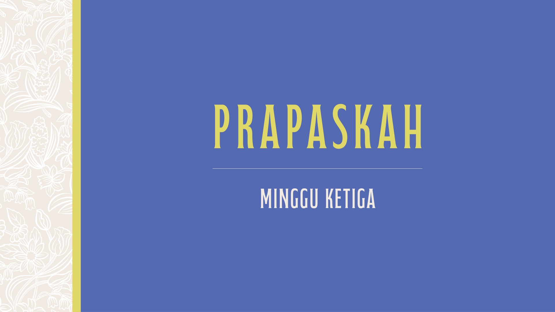 Lent 2026 - Third Sunday